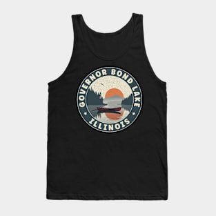 Governor Bond Lake Illinois Sunset Tank Top